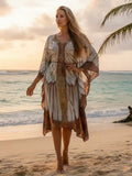 Boho Wing Print Kimono