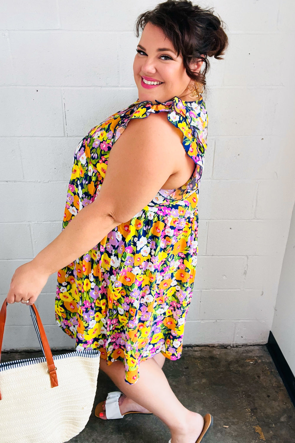 Floral Babydoll Ruffle Dress