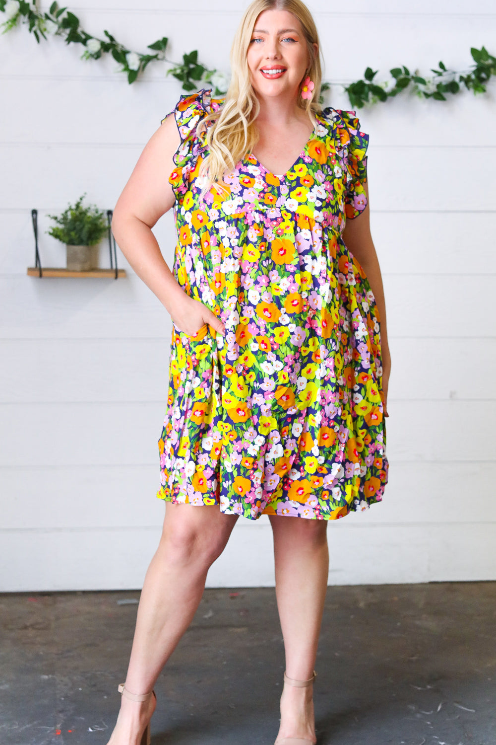 Floral Babydoll Ruffle Dress