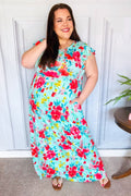 Floral Fit & Flare Maxi Dress