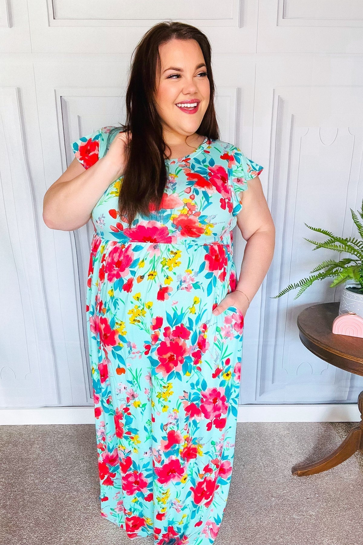 Floral Fit & Flare Maxi Dress