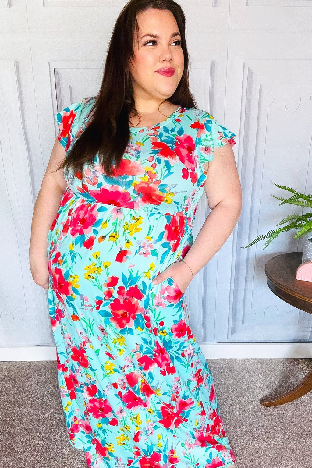 Floral Fit & Flare Maxi Dress