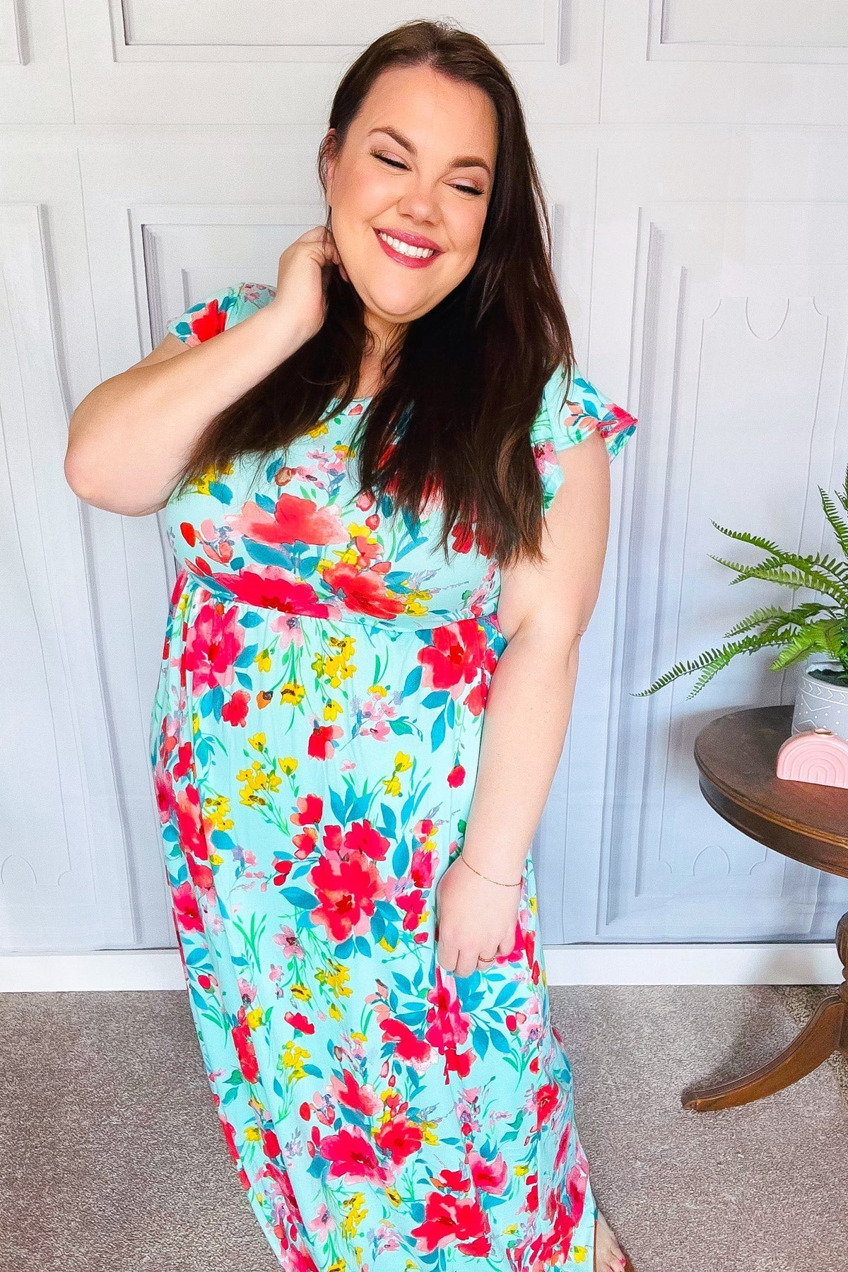 Floral Fit & Flare Maxi Dress