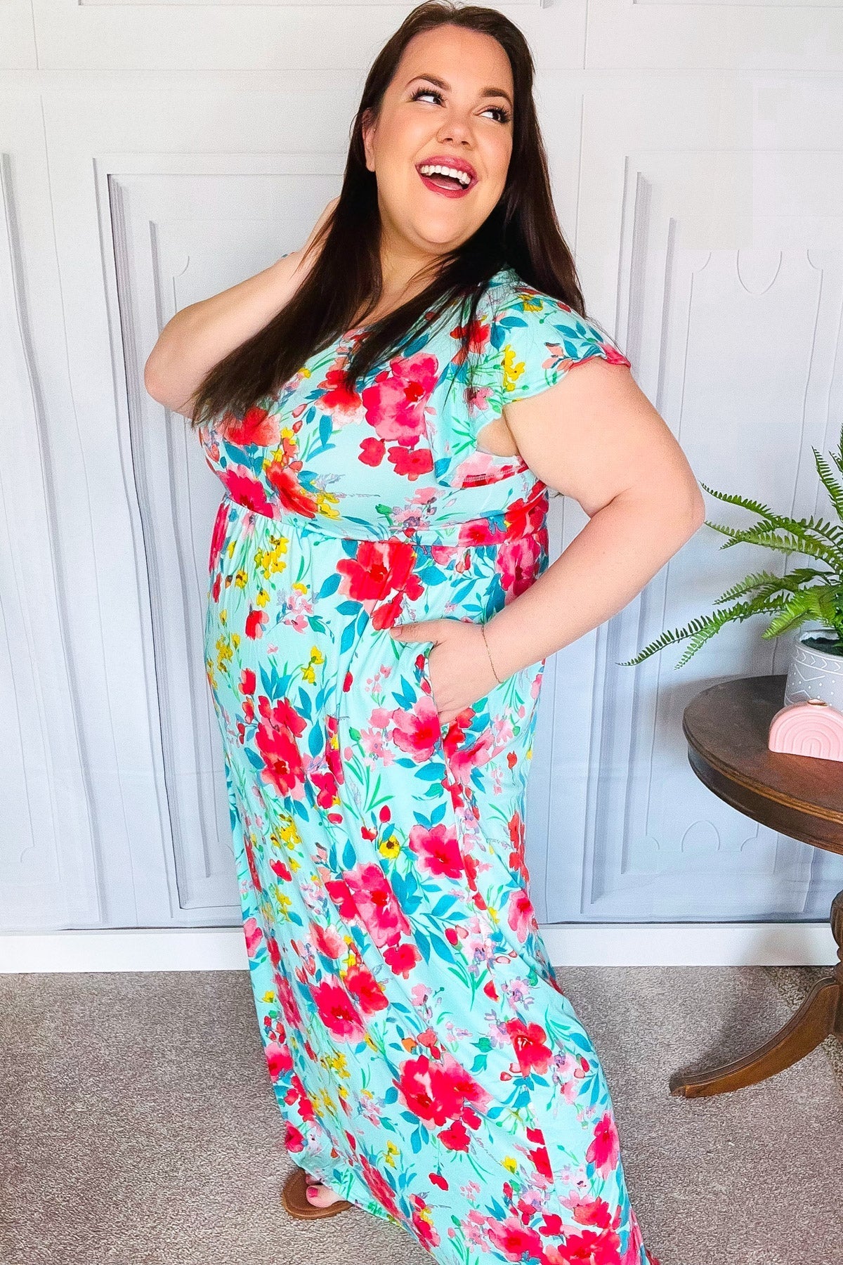 Floral Fit & Flare Maxi Dress