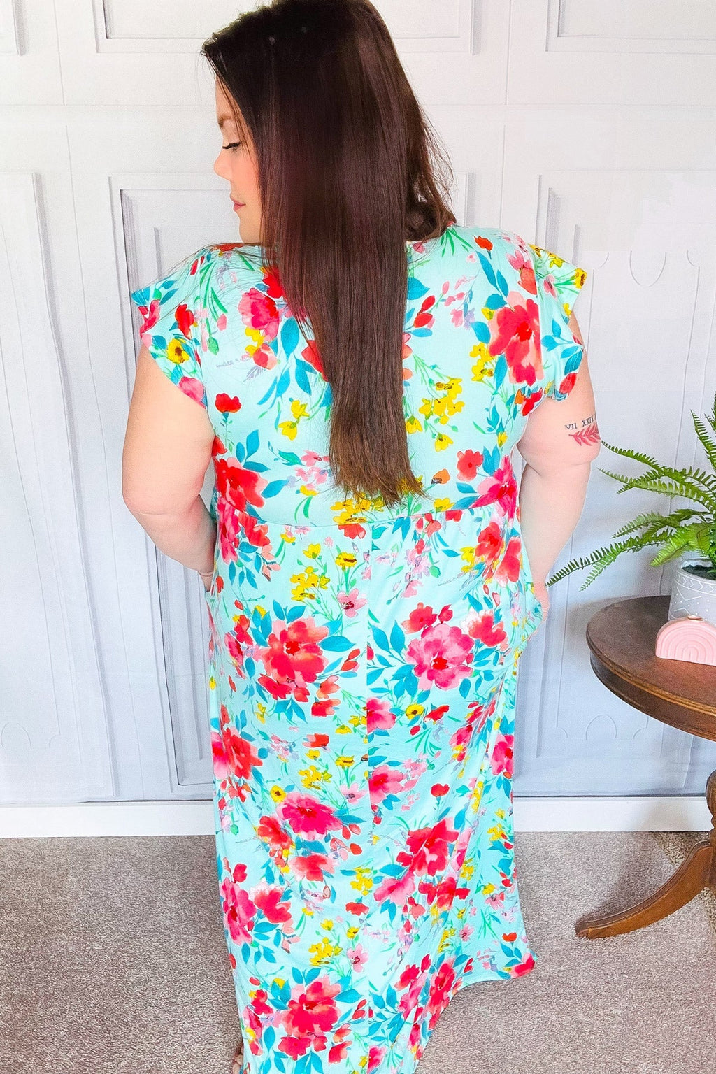 Floral Fit & Flare Maxi Dress