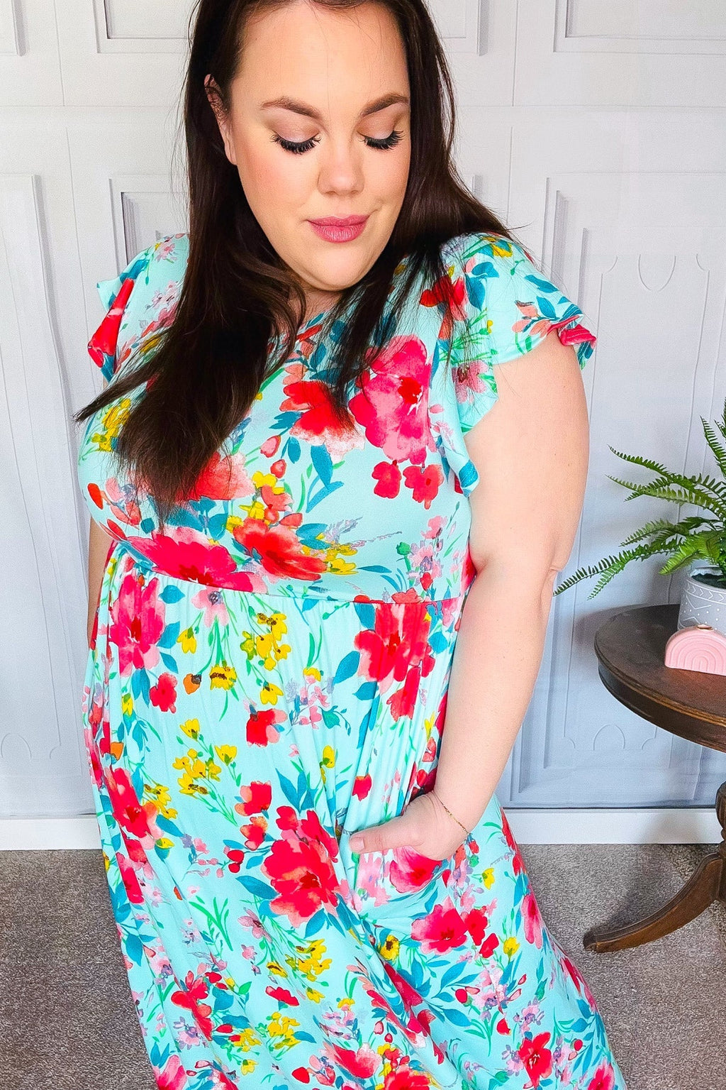 Floral Fit & Flare Maxi Dress