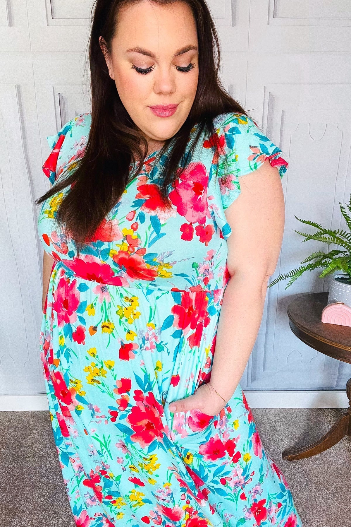 Floral Fit & Flare Maxi Dress
