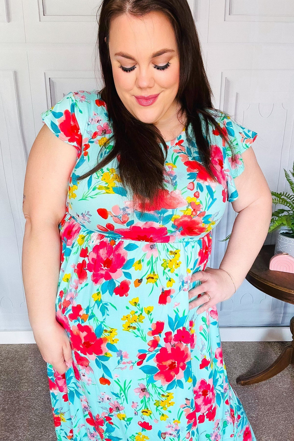 Floral Fit & Flare Maxi Dress