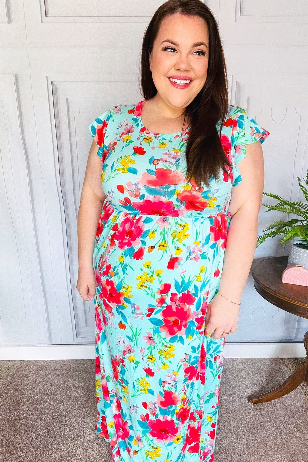 Floral Fit & Flare Maxi Dress