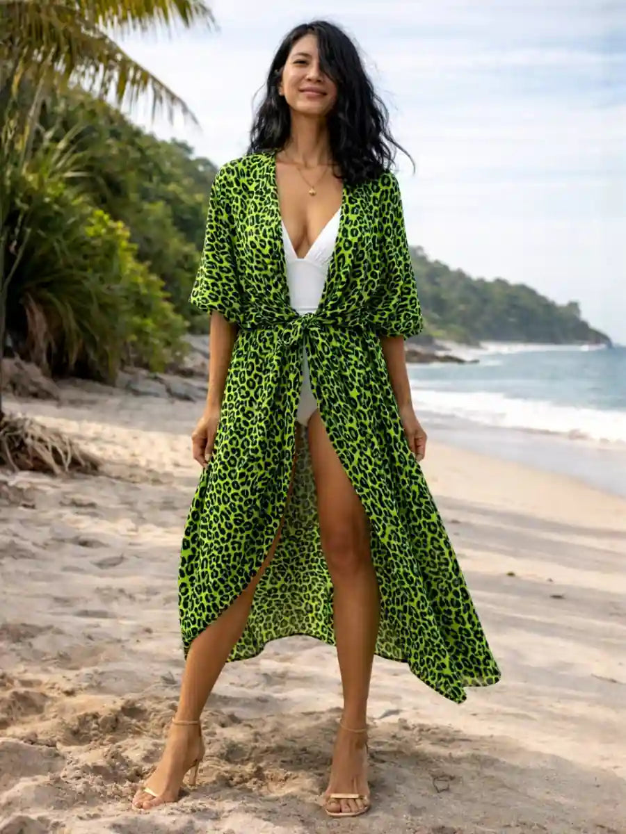 Leopard Kimono Cover up