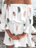 Mini Beach Dress Off Shoulder