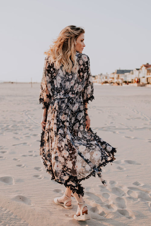 Flower Chiffon Cardigan