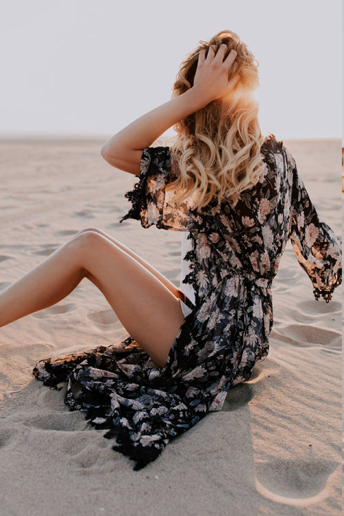 Flower Chiffon Cardigan