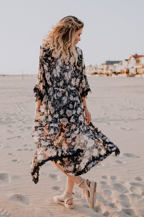 Flower Chiffon Cardigan