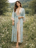 Woman Boho Beach Kimono