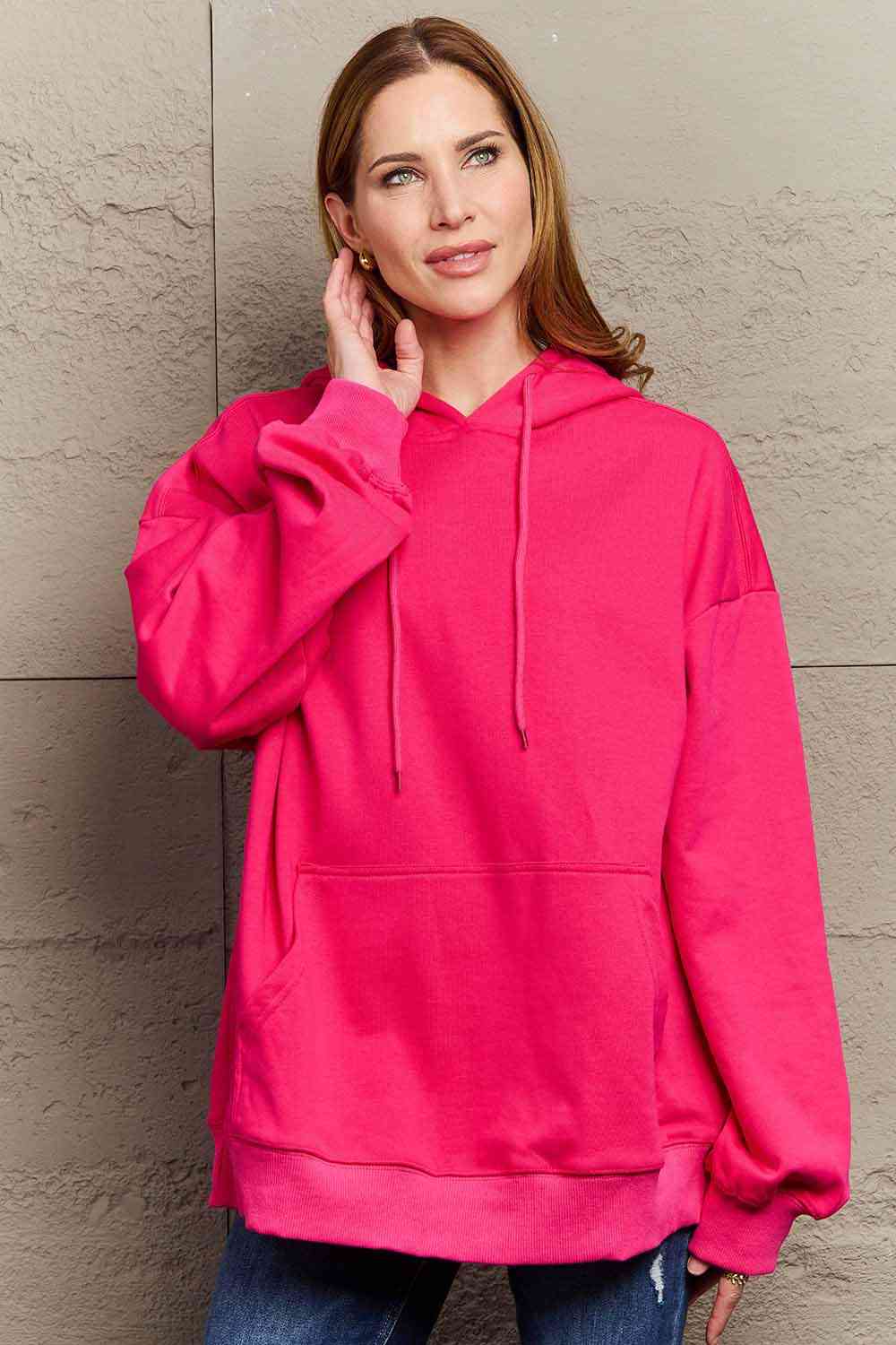 Full Size Casual Graphic Hoodie