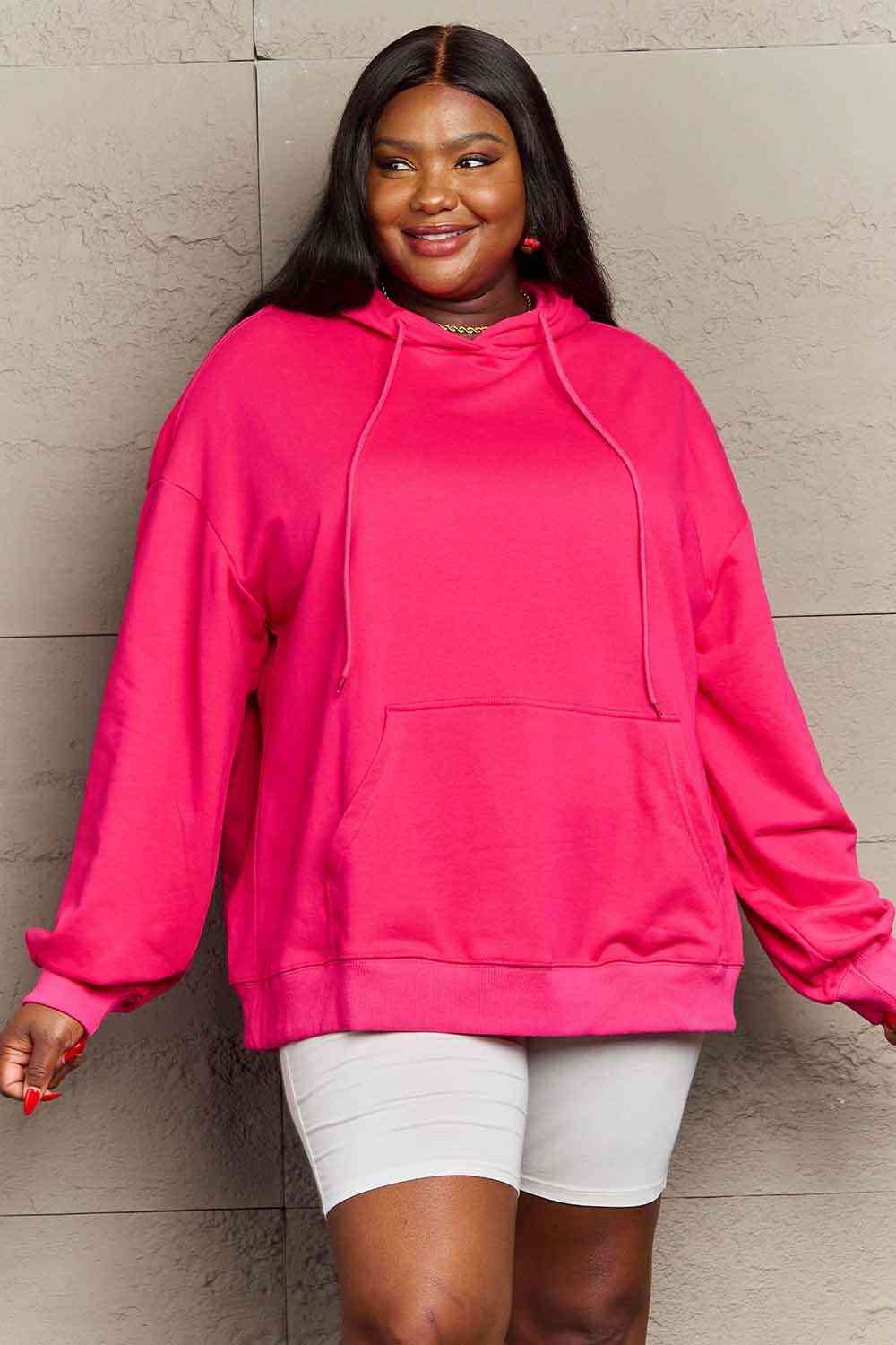 Full Size Casual Graphic Hoodie