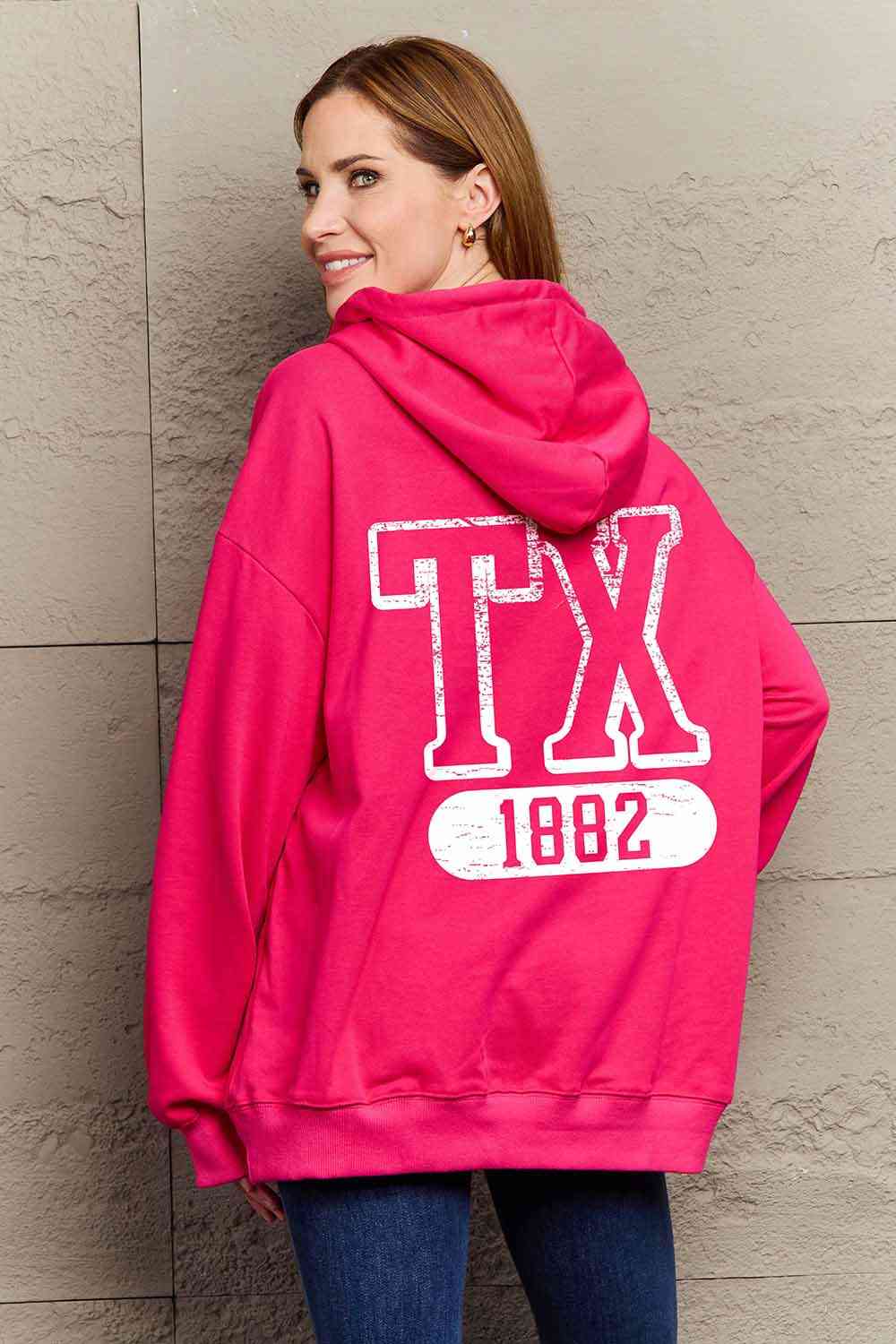 Full Size Casual Graphic Hoodie