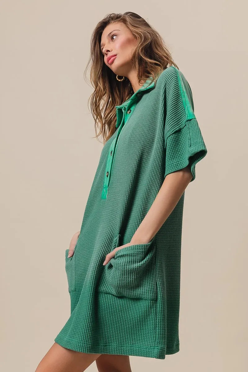 Dip Dye Mineral Washed Knit Dress