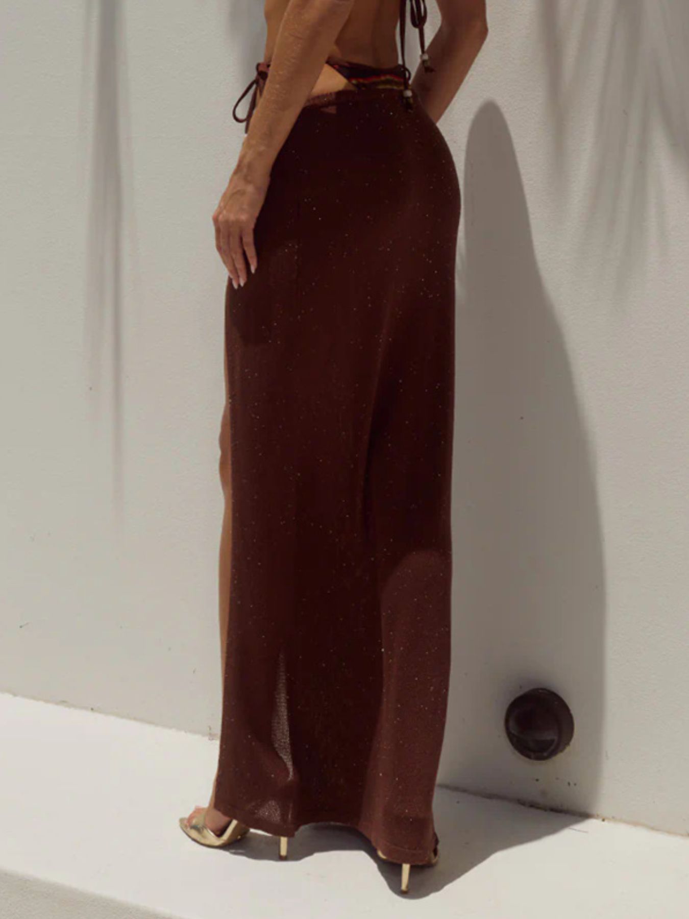 Split Maxi Sweater Skirt