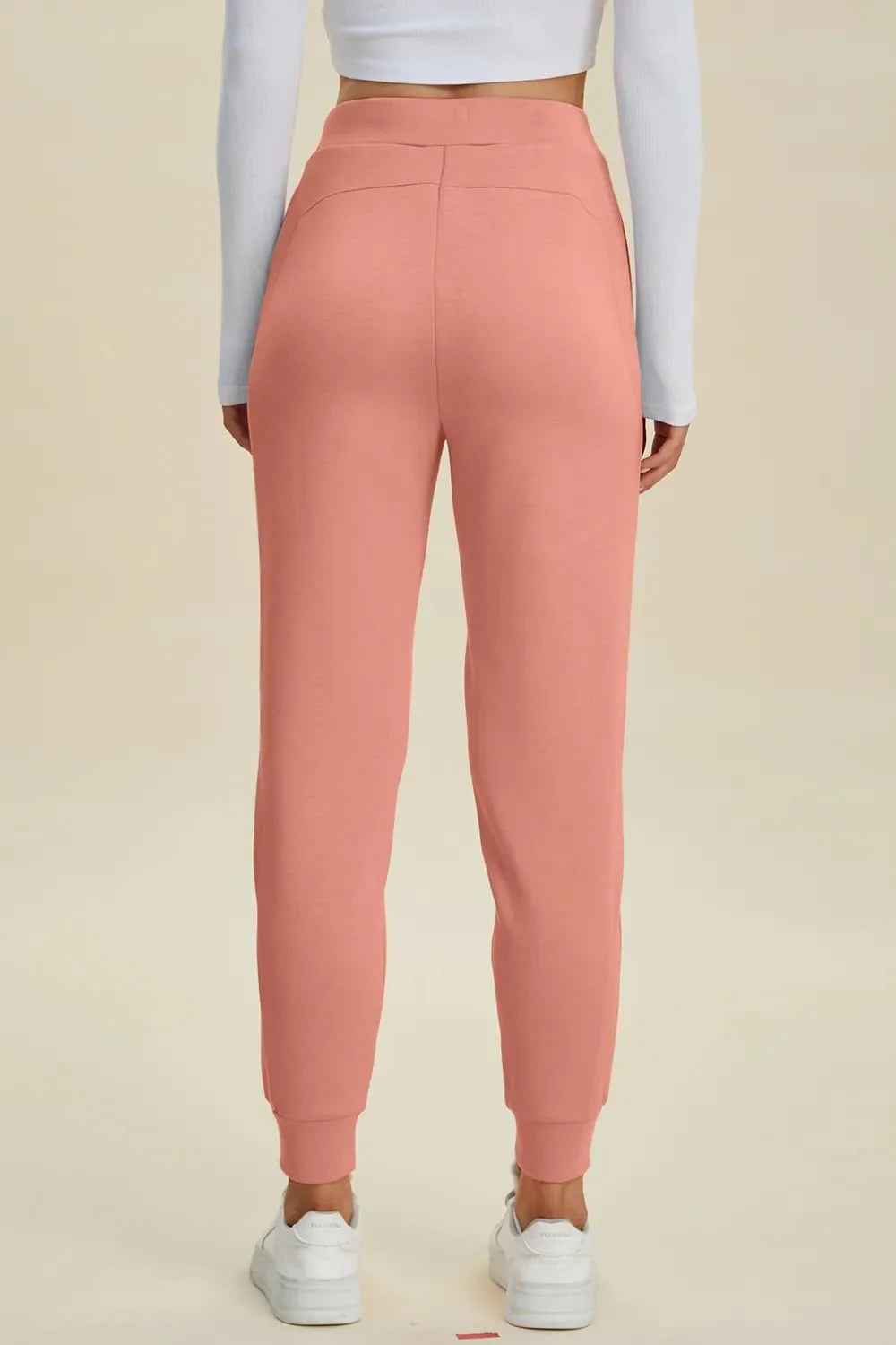 Full Size Air Scuba Drawstring High Waist Joggers