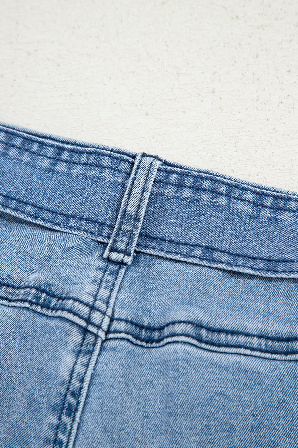 Beau Blue Vintage Washed Knot Belt Wide Leg Jeans
