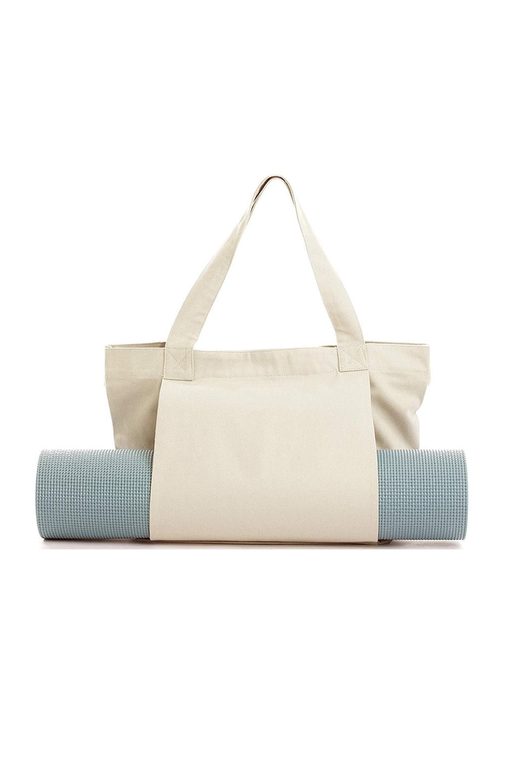 Black Canvas Large Tote Yoga Mat Bag