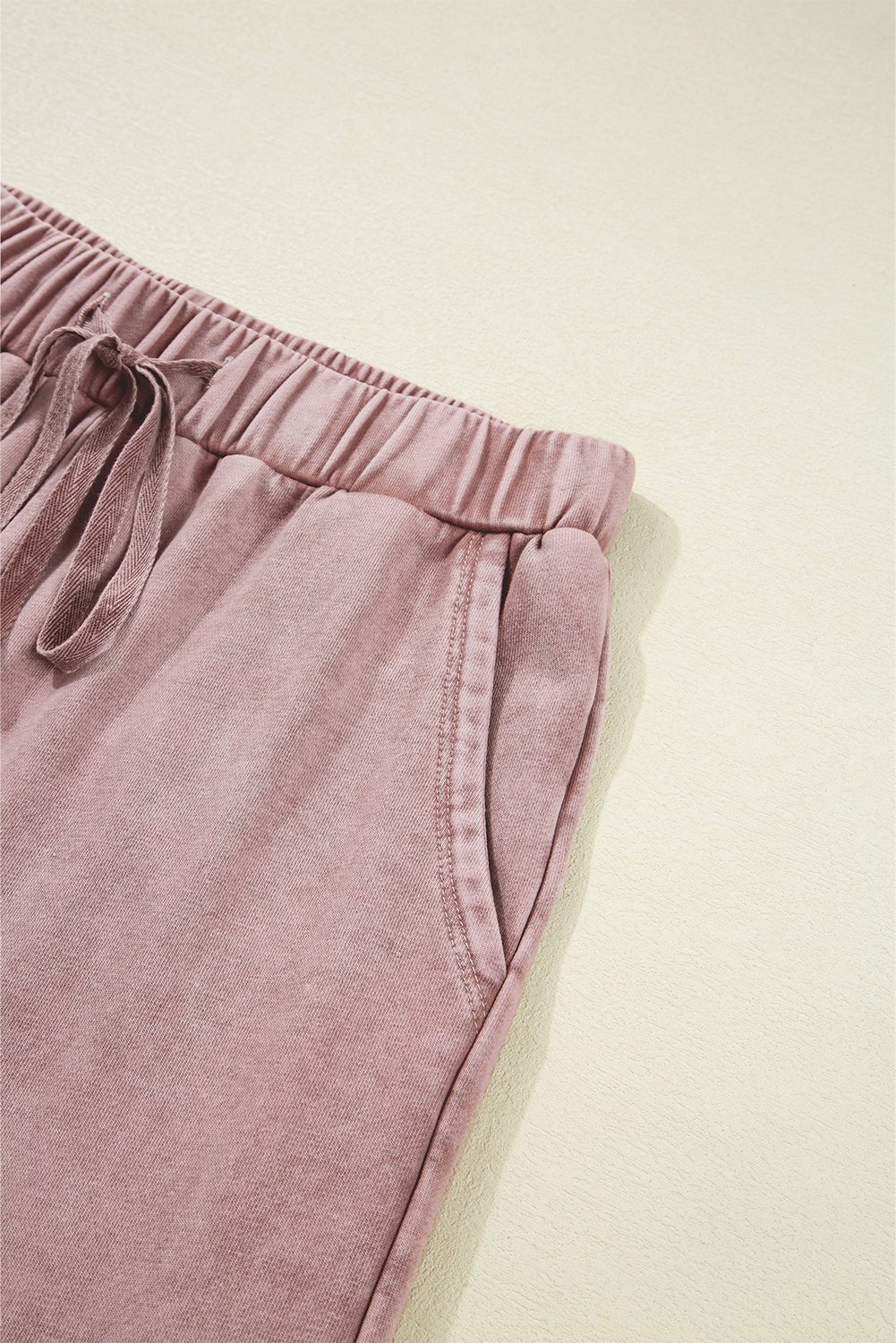 Black Mineral Wash Tiered Wide Leg Patchwork Drawstring Pants