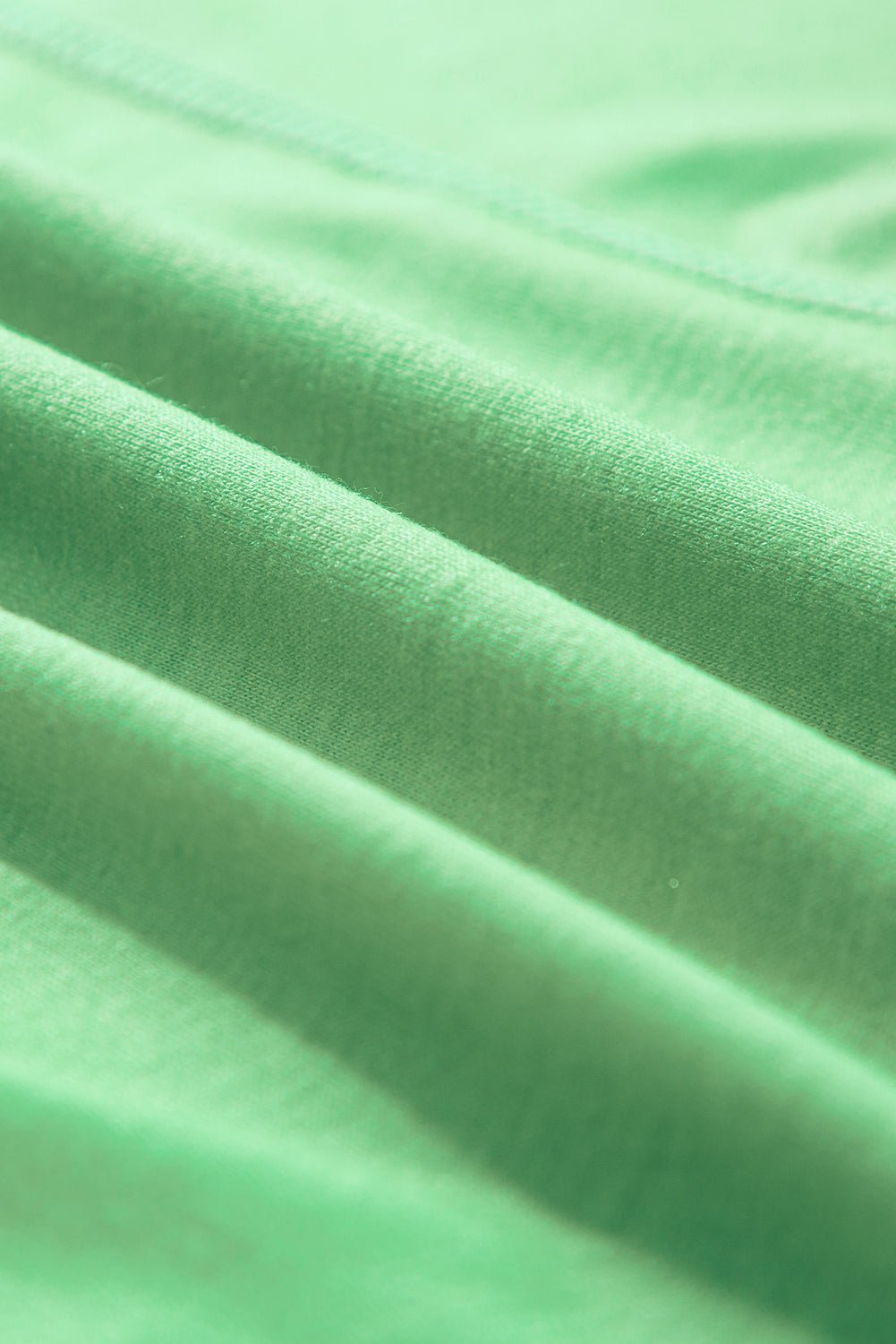 Blue Green Colorblock Drop Sleeve Round Neck Top
