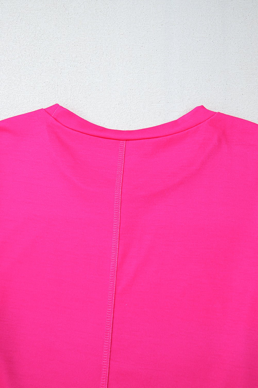 Blue Green Colorblock Drop Sleeve Round Neck Top