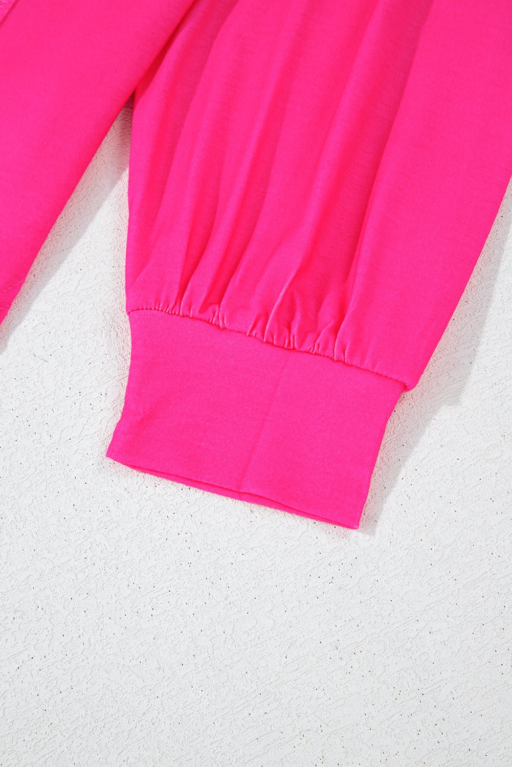 Blue Green Colorblock Drop Sleeve Round Neck Top