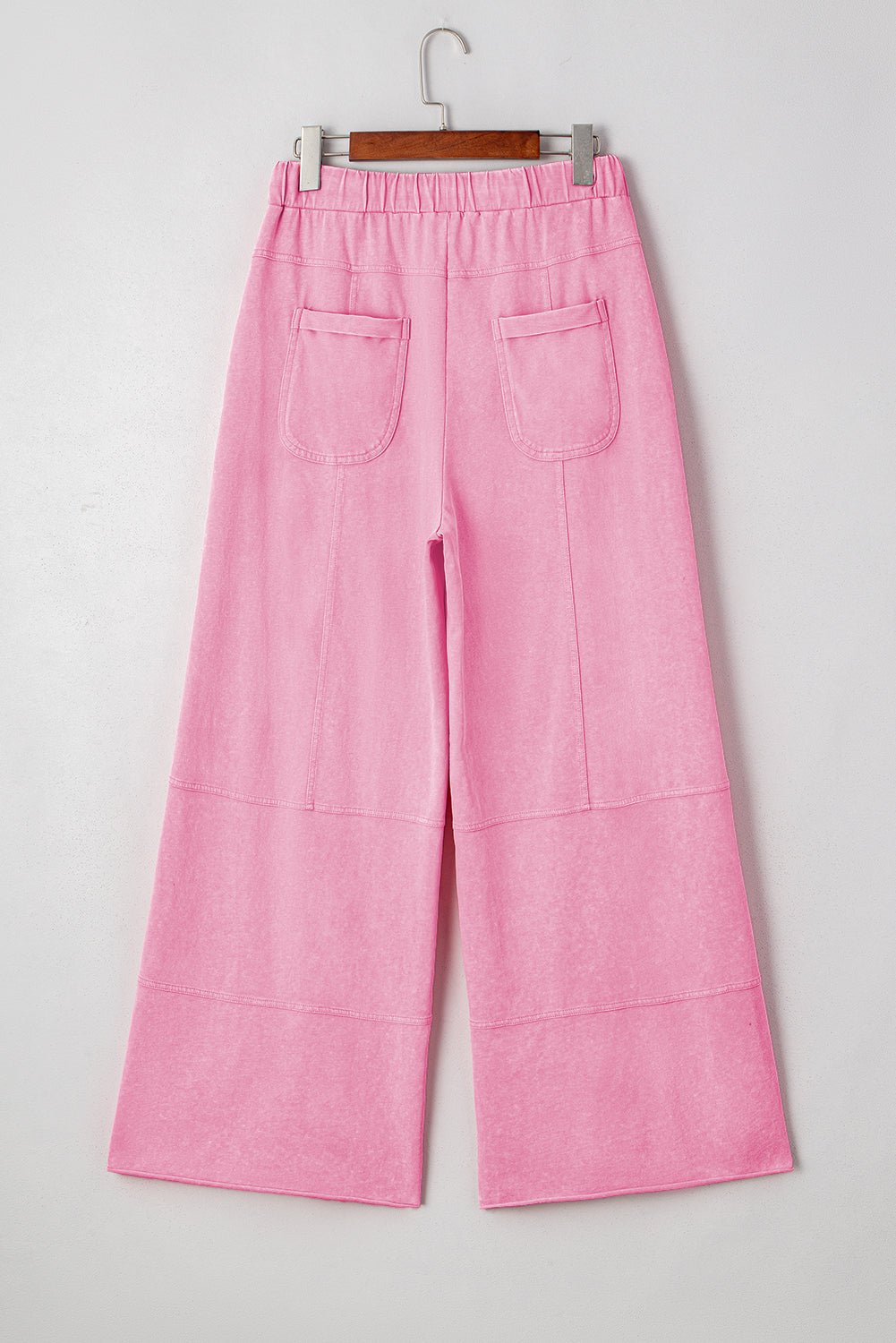 Mineral Wash Exposed Seam Wide Leg Cargo Pants