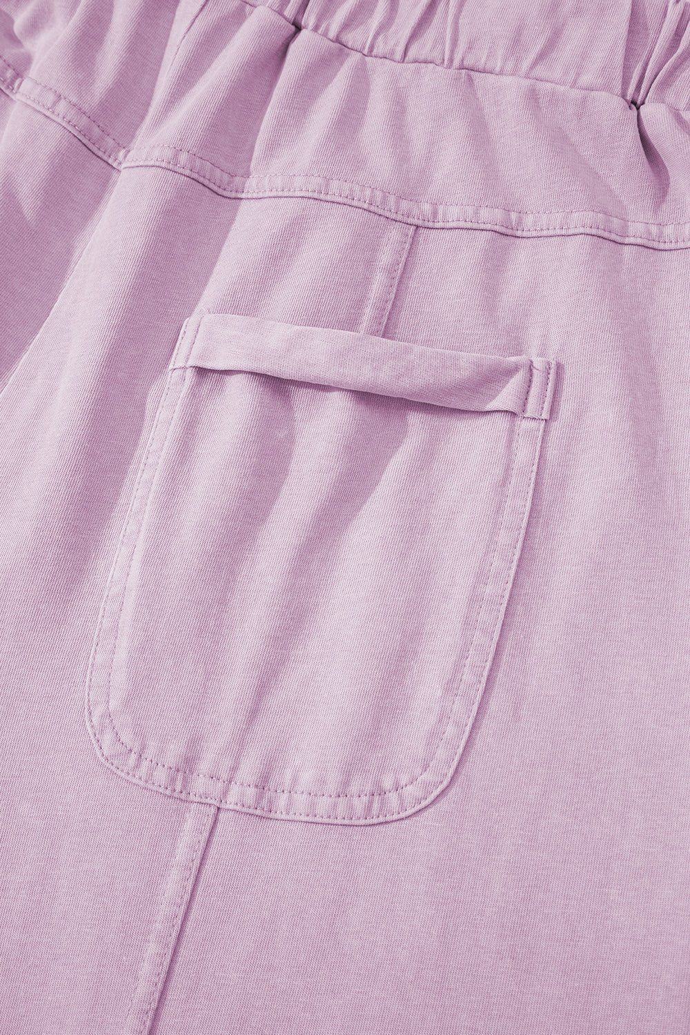 Mineral Wash Exposed Seam Wide Leg Cargo Pants