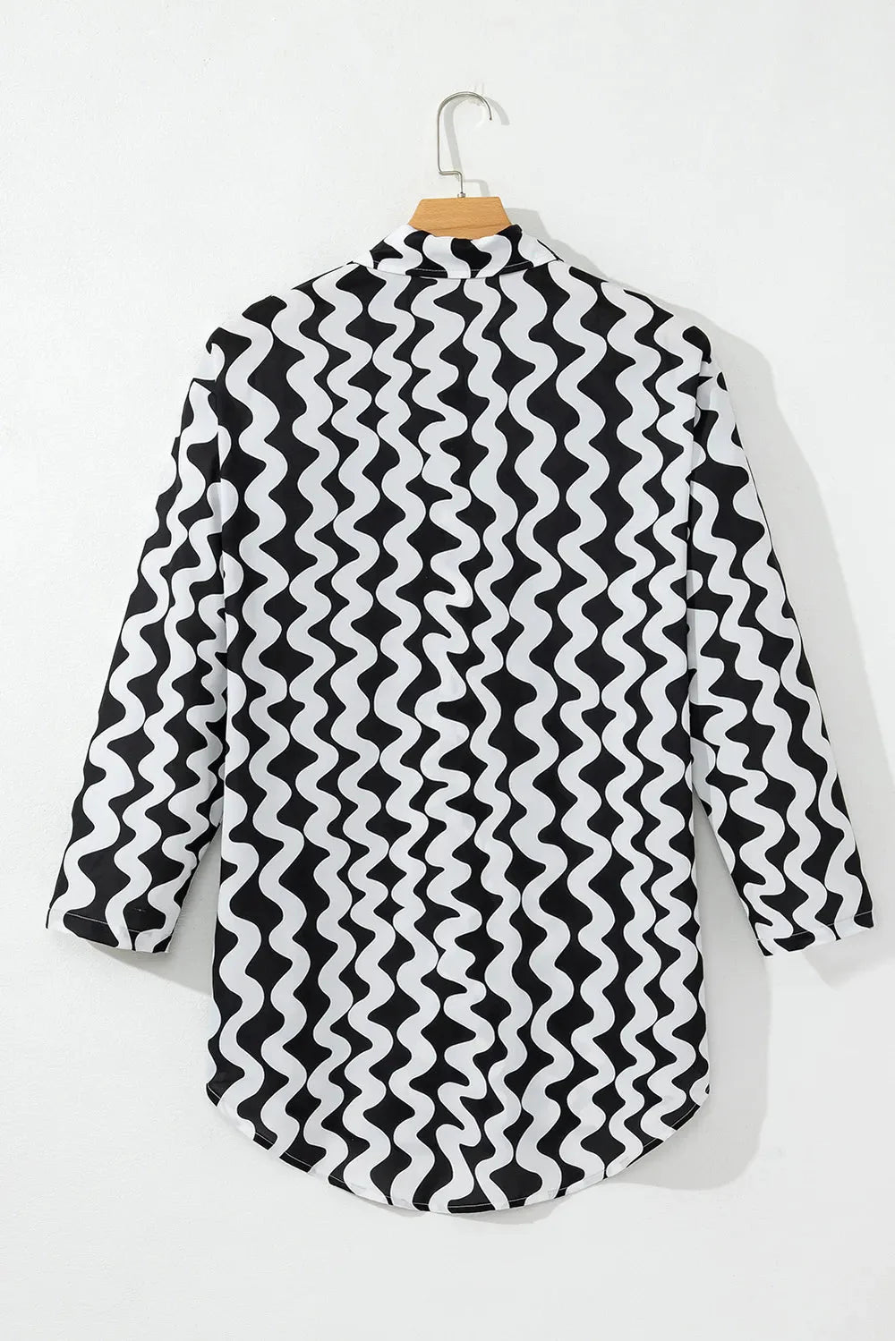Button Down Contrast Striped Cover-Up