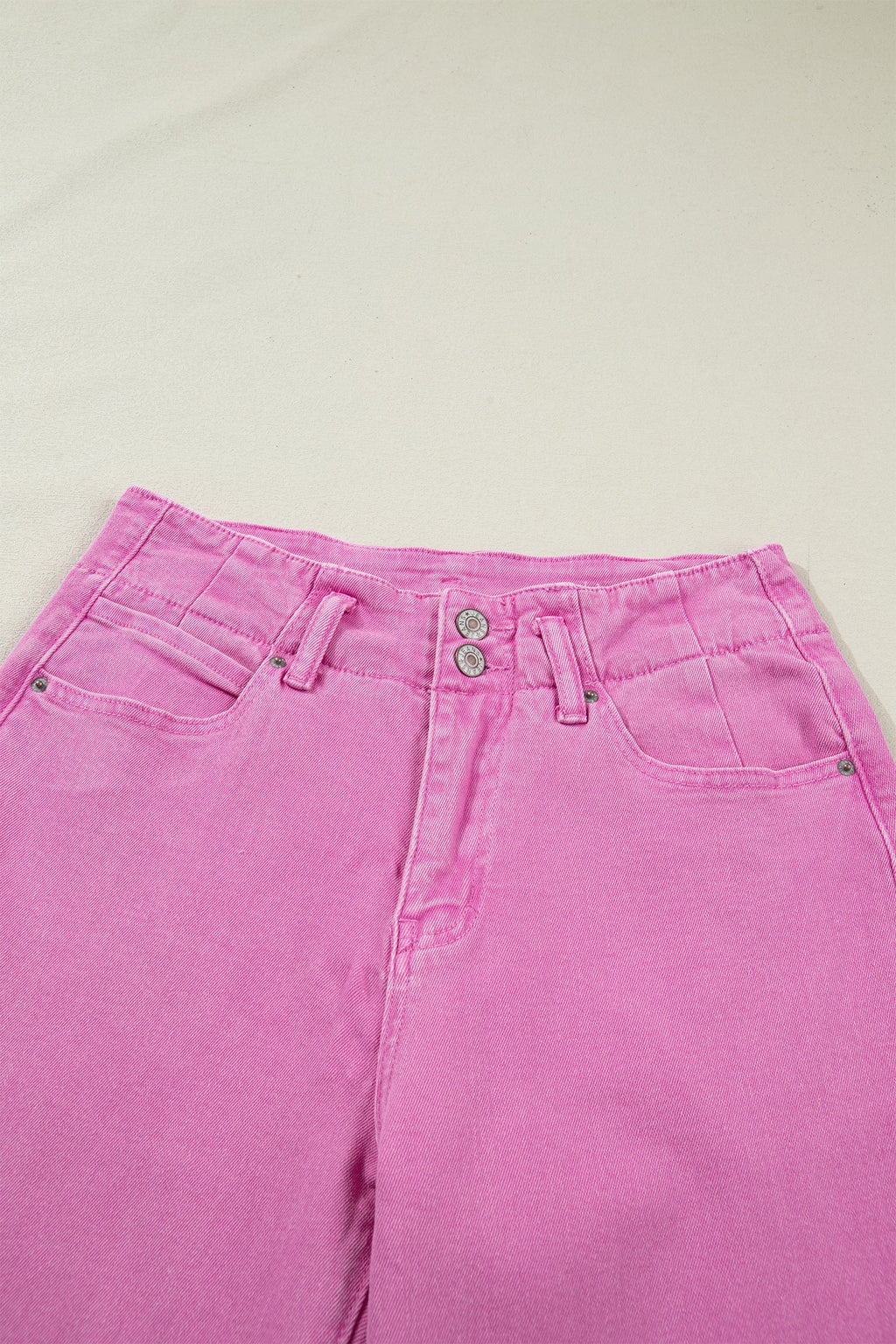 2-Button High Waist Flared Bottom Jeans
