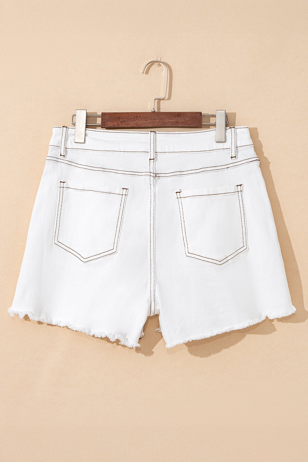 Carbon Grey Raw Hem High Waist Denim Shorts