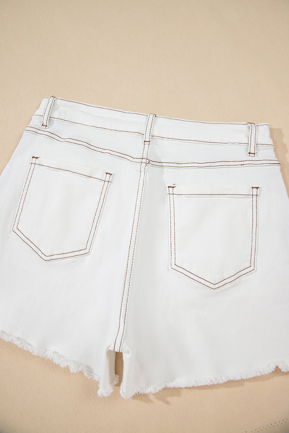 Carbon Grey Raw Hem High Waist Denim Shorts