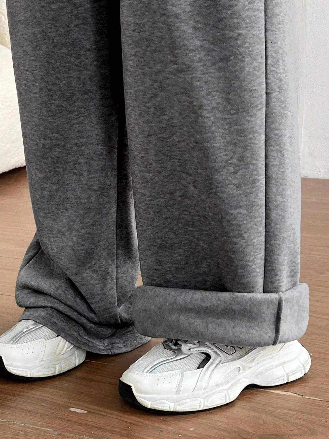 Casual Drawstring High Waist Wide Leg Sweatpants