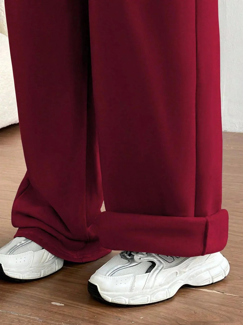 Casual Drawstring High Waist Wide Leg Sweatpants