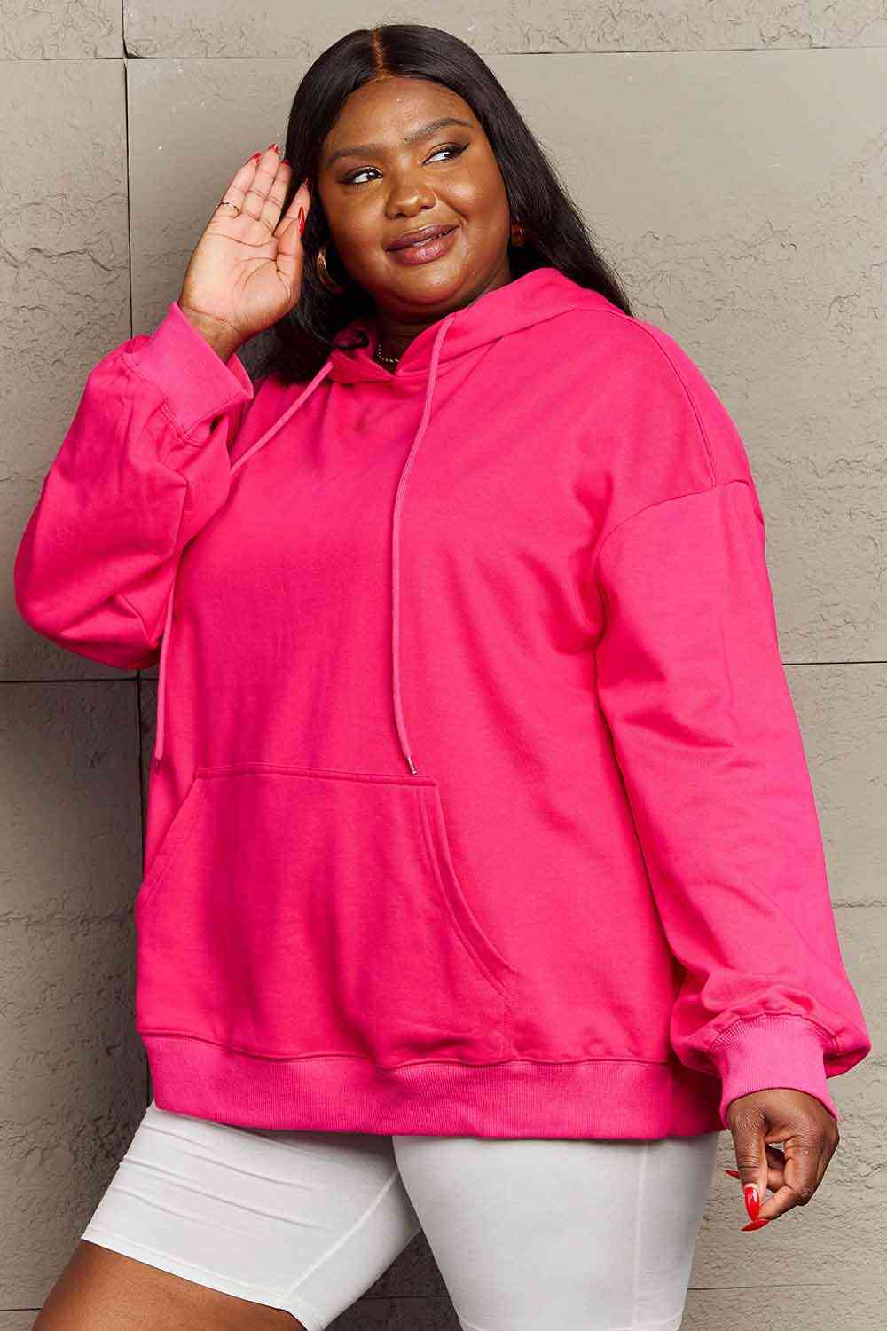 Full Size Casual Graphic Hoodie