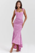 Lace Sculpted Corset Maxi Dress