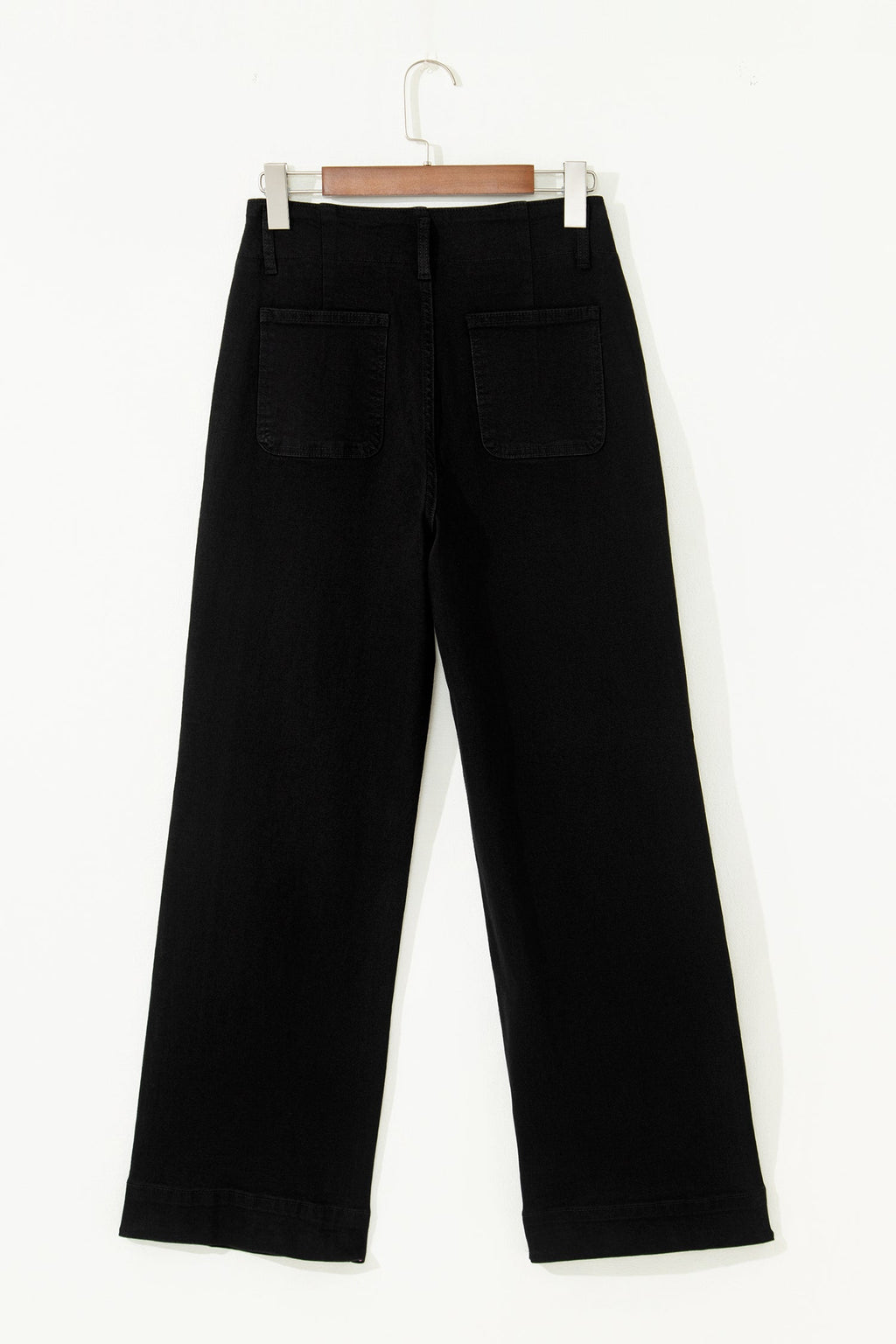 2-Button High Waist Flared Bottom Jeans