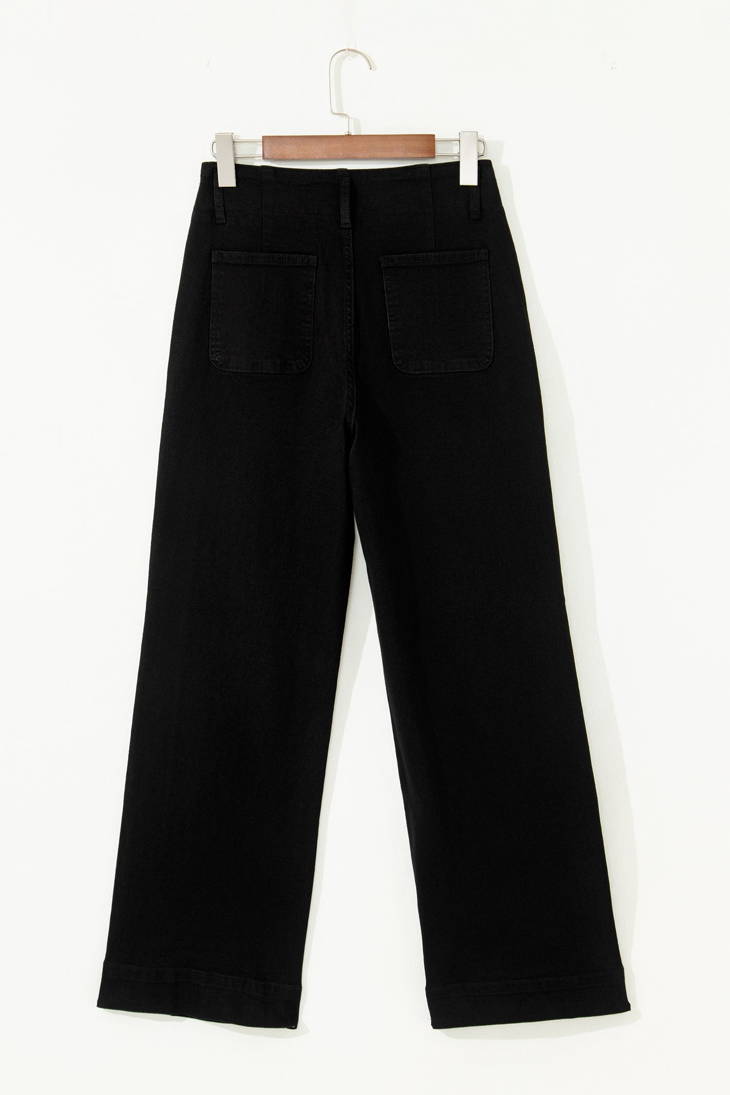 2-Button High Waist Flared Bottom Jeans