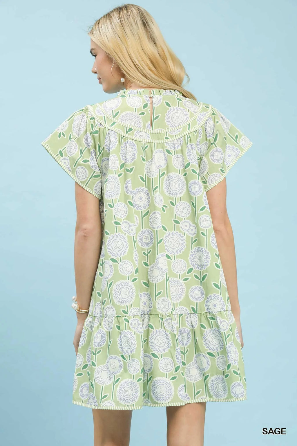 Floral Print Tiered Babydoll Dress
