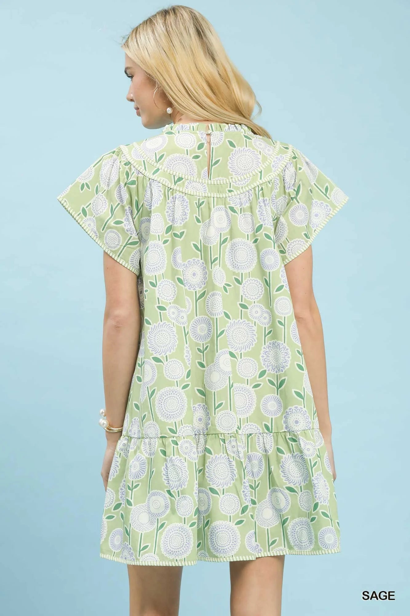 Floral Print Tiered Babydoll Dress