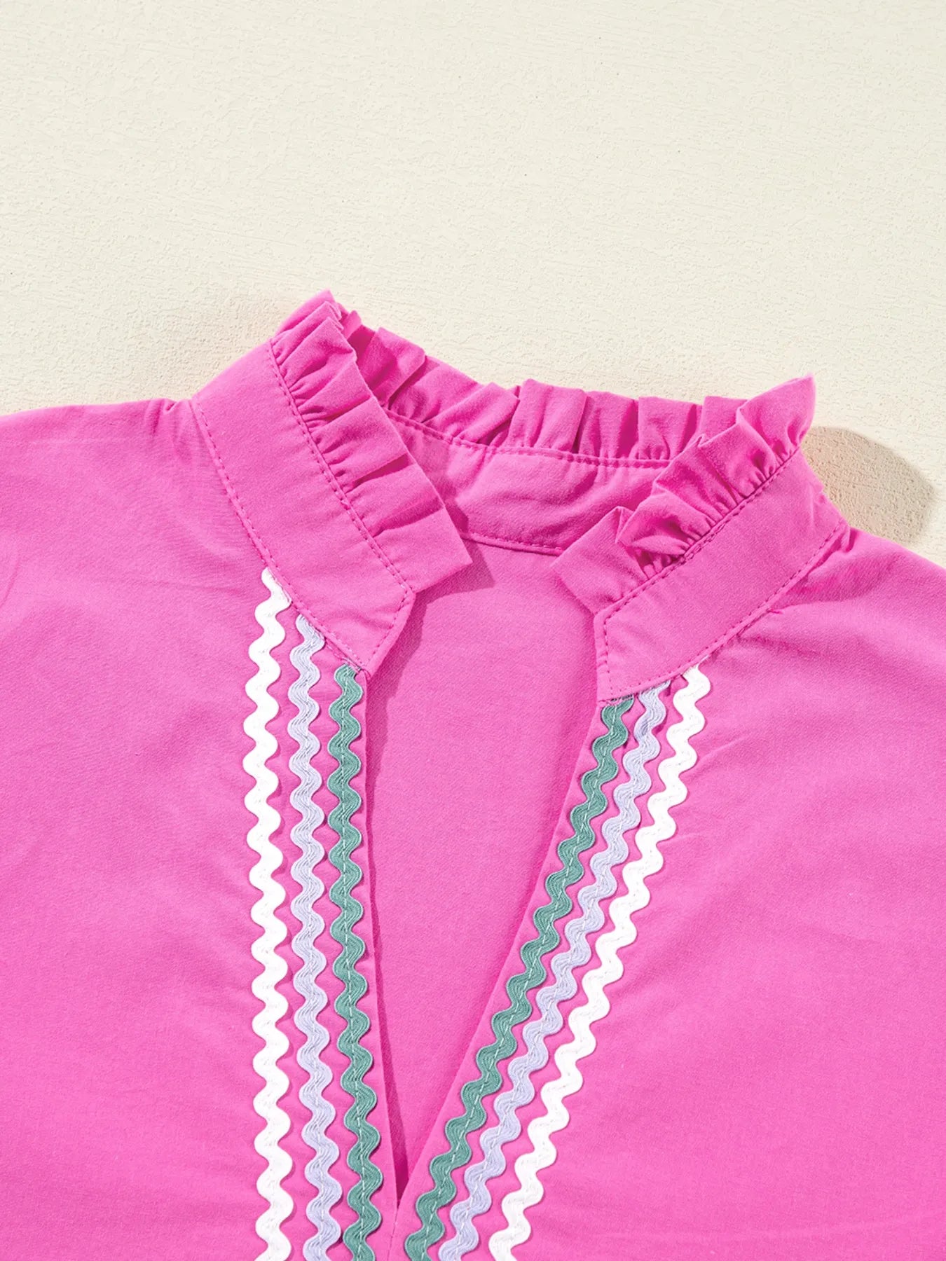 Colorblock Flutter Sleeve Tiered Dress