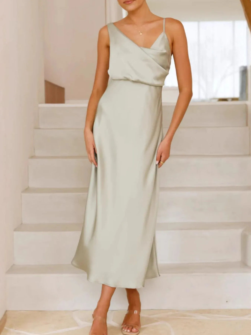 Asymmetrical Midi Dress