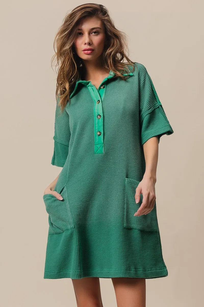 Dip Dye Mineral Washed Knit Dress