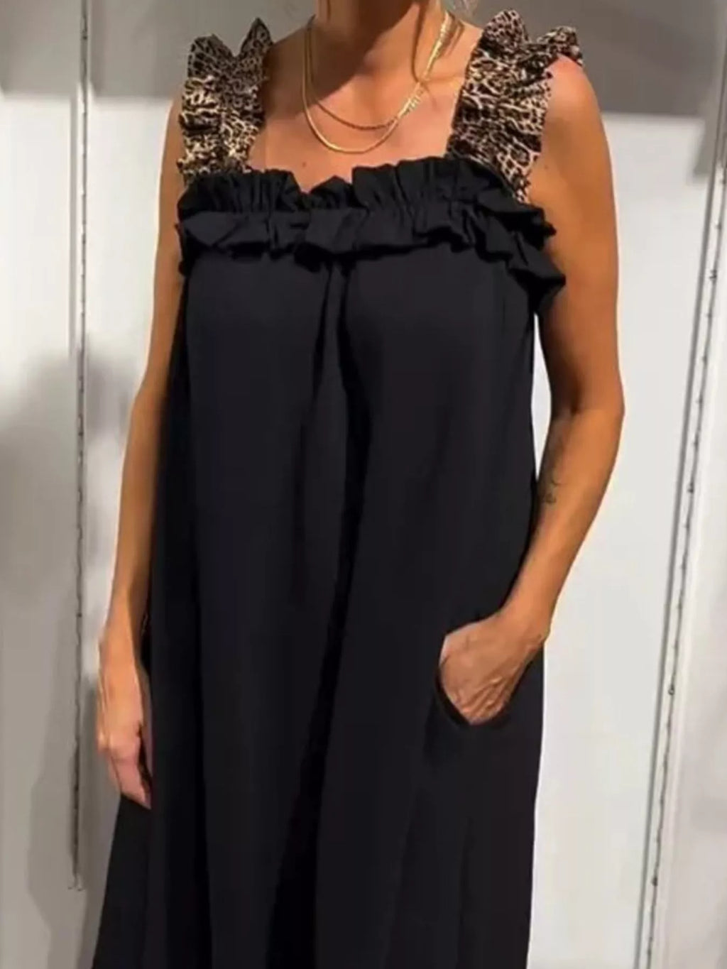 Full Size Ruffled Strap Flowy Maxi Dress Plus Size