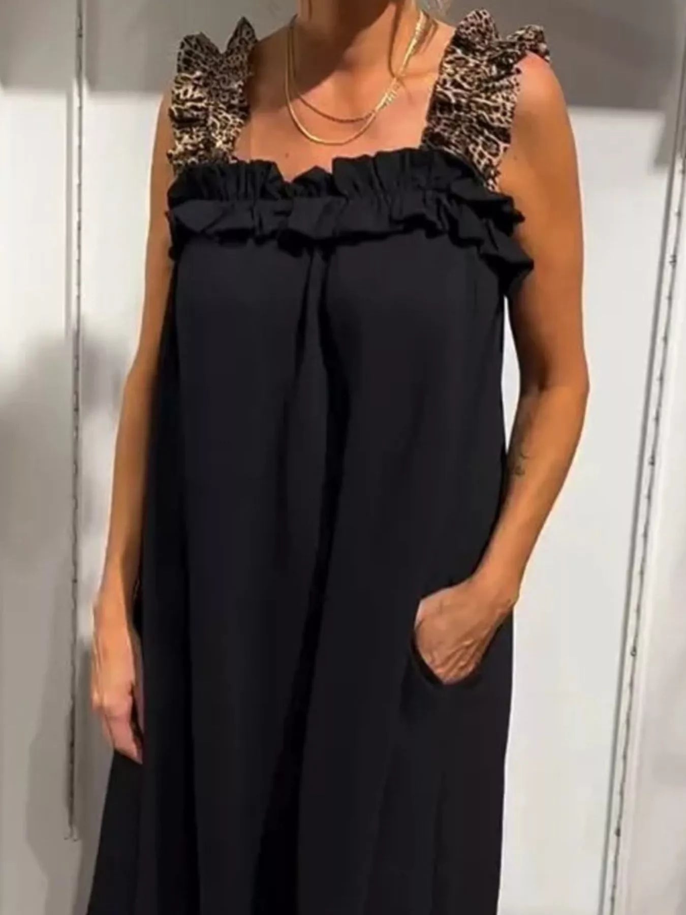 Full Size Ruffled Strap Flowy Maxi Dress Plus Size